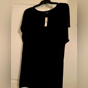 New with tags black shirt with side splits.